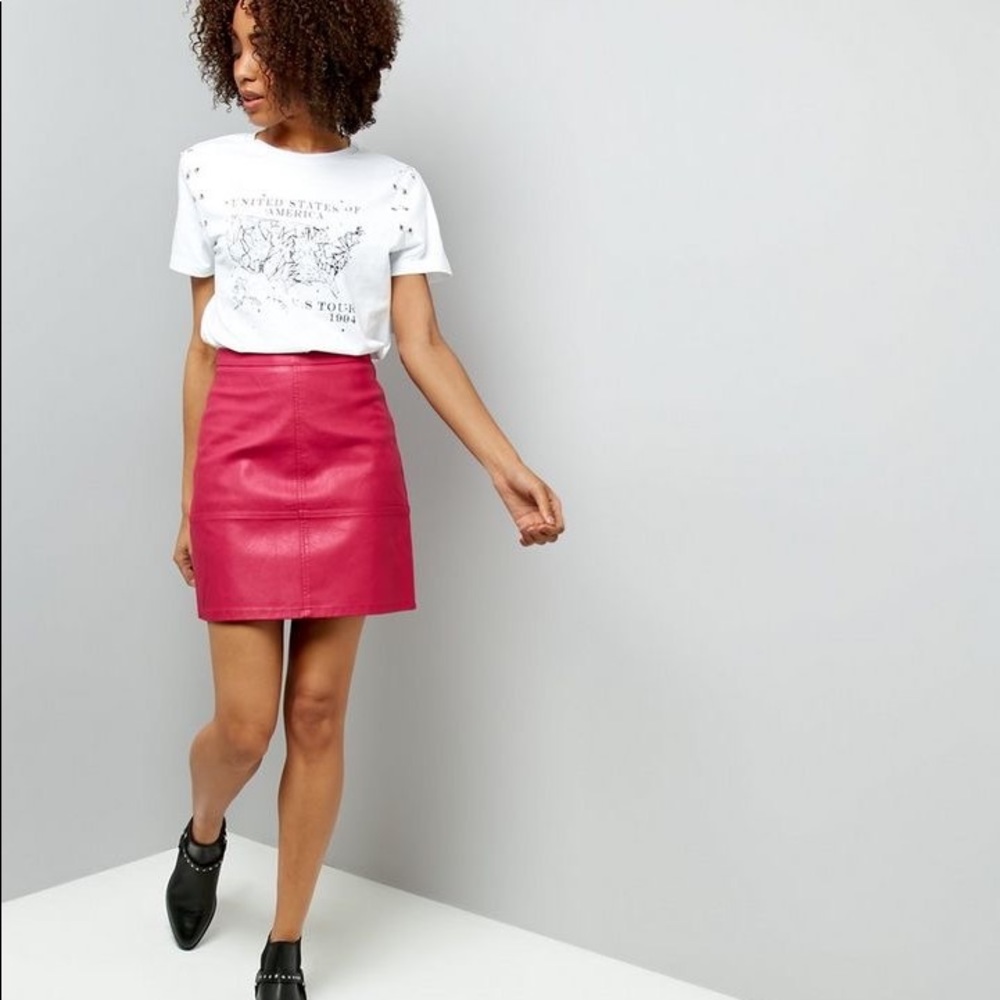Faux Leather Skirt